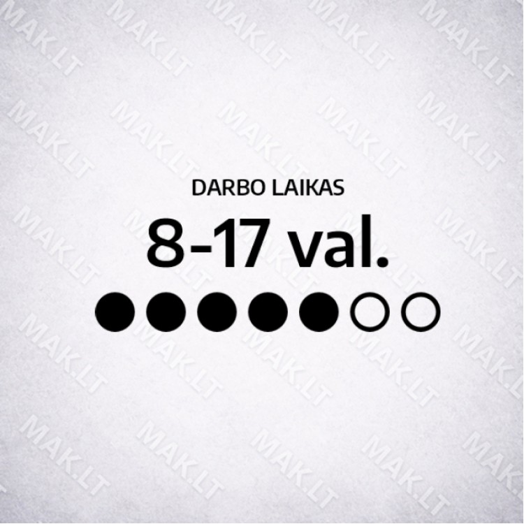 Darbo laiko lipdukas Nr. 4 Darbo laiko lipdukas Nr. 4