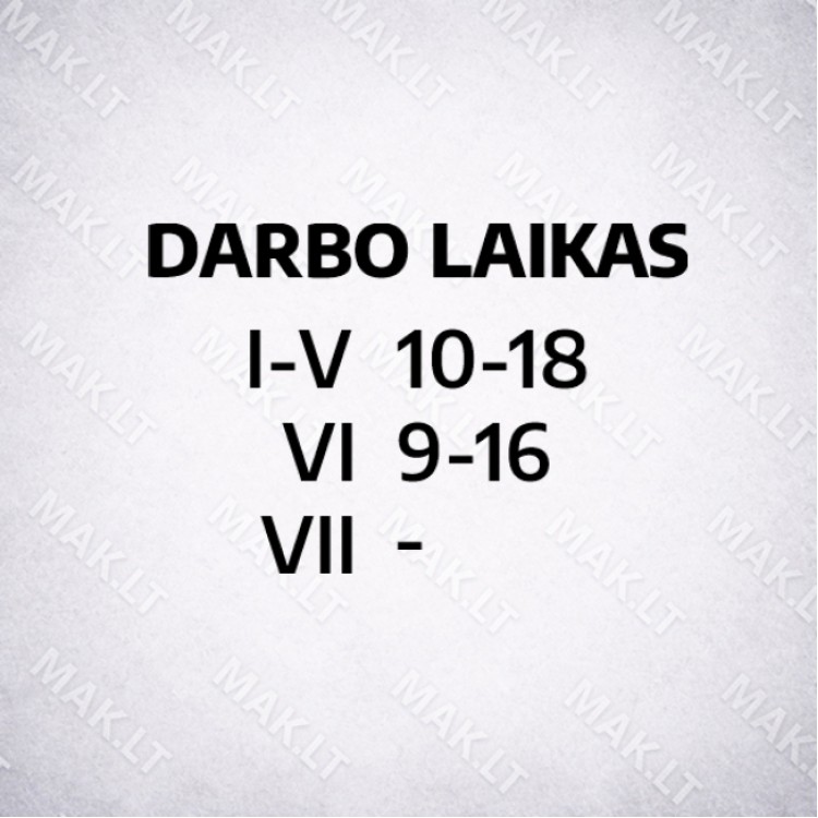 Darbo laiko lipdukas Nr. 3 Darbo laiko lipdukas Nr. 3
