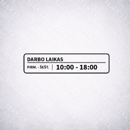 Darbo laiko lipdukas Nr. 12