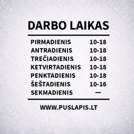 Darbo laiko lipdukas Nr. 8