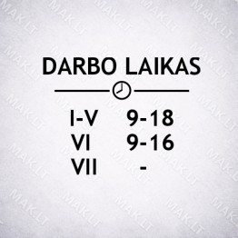 Darbo laiko lipdukas Nr. 13