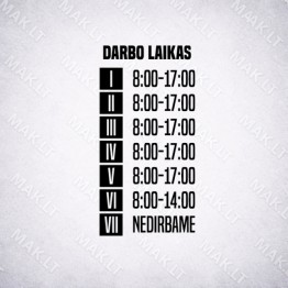 Darbo laiko lipdukas Nr. 6