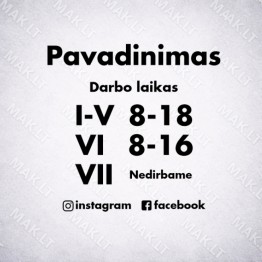 Darbo laiko lipdukas Nr. 24 Darbo laiko lipdukas Nr. 24